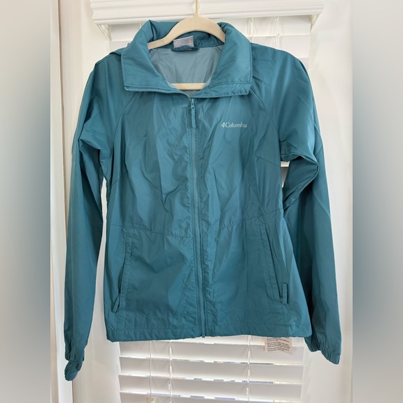 Columbia Jackets & Blazers - Columbia Women's Teal Windbreaker Rain Jacket